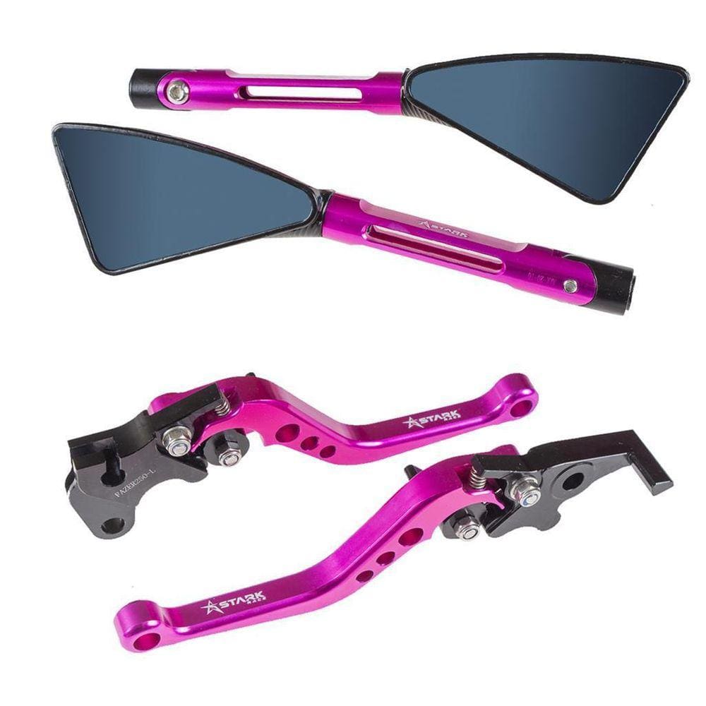 Kit Esportivo Rosa Retrovisor Manete Fazer 250