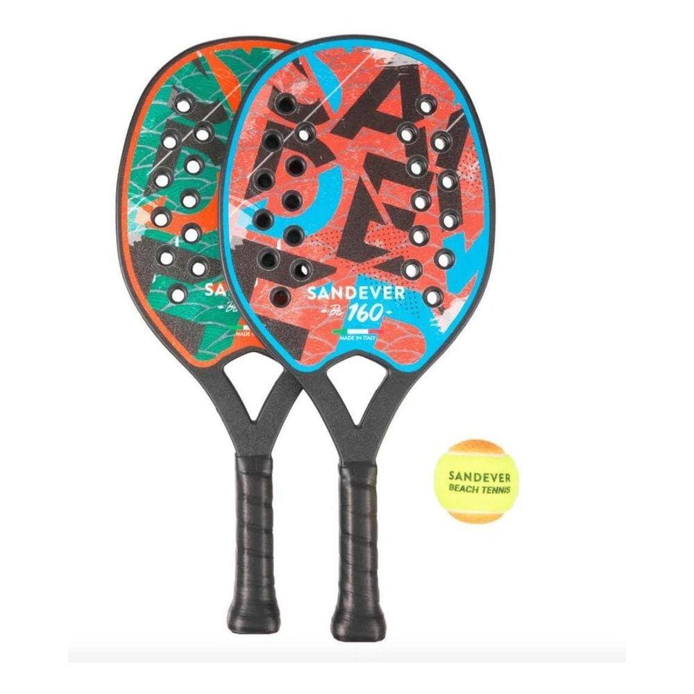 Conjunto 2 Raquetes De Tênis De Praia E Bola - Beach Tenis