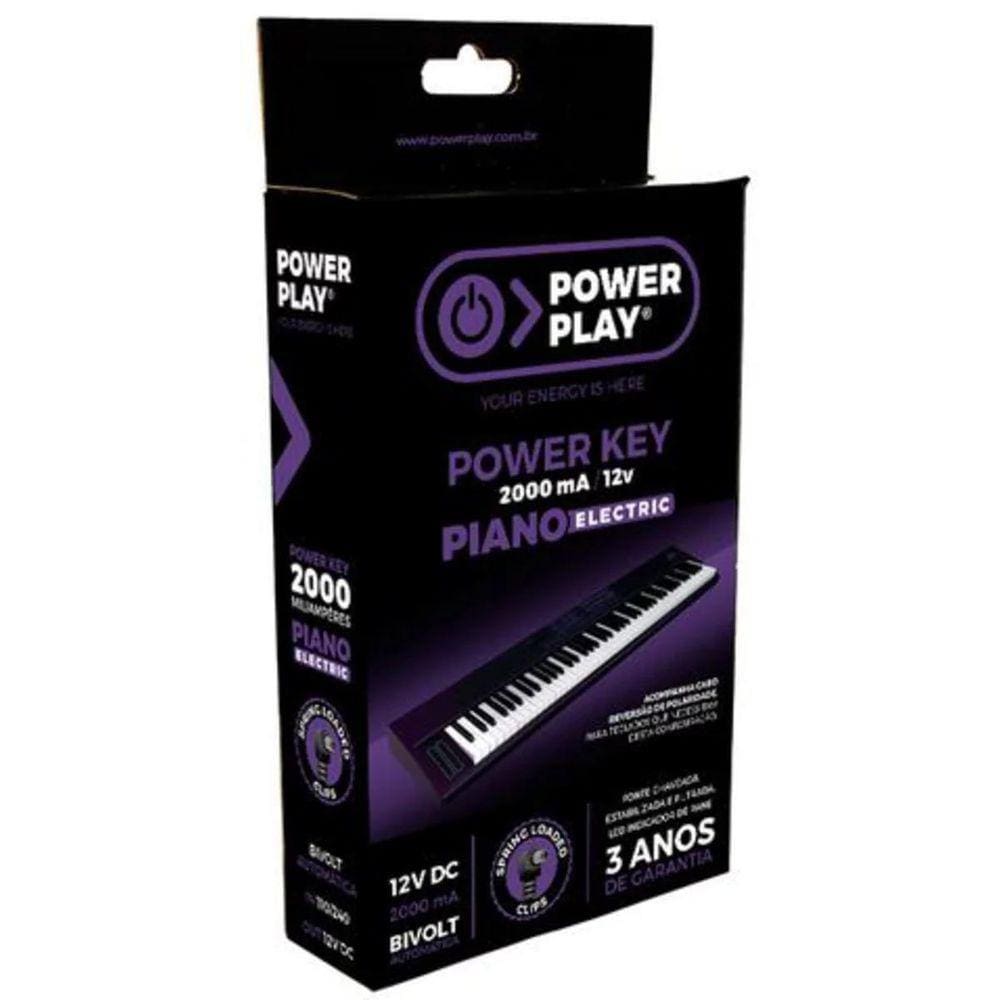 Fonte Teclado Power Play Power Key Piano Electric 12V