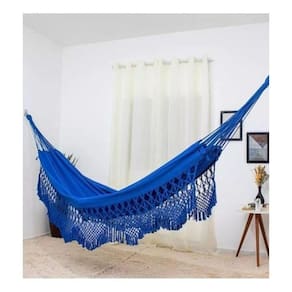 Rede De Dormir Casal - Azul Arara - Linha Deluxe - 180Kg