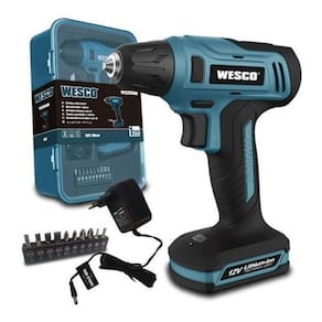 Furadeira E Parafusadeira Sem Fio - Wesco - Azul - 110V/220V