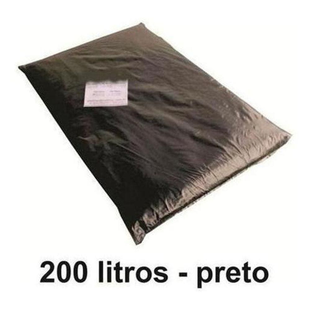 Saco De Lixo 200 Litros Preto 200L Reforçado 0,2 Micra 15 Kg