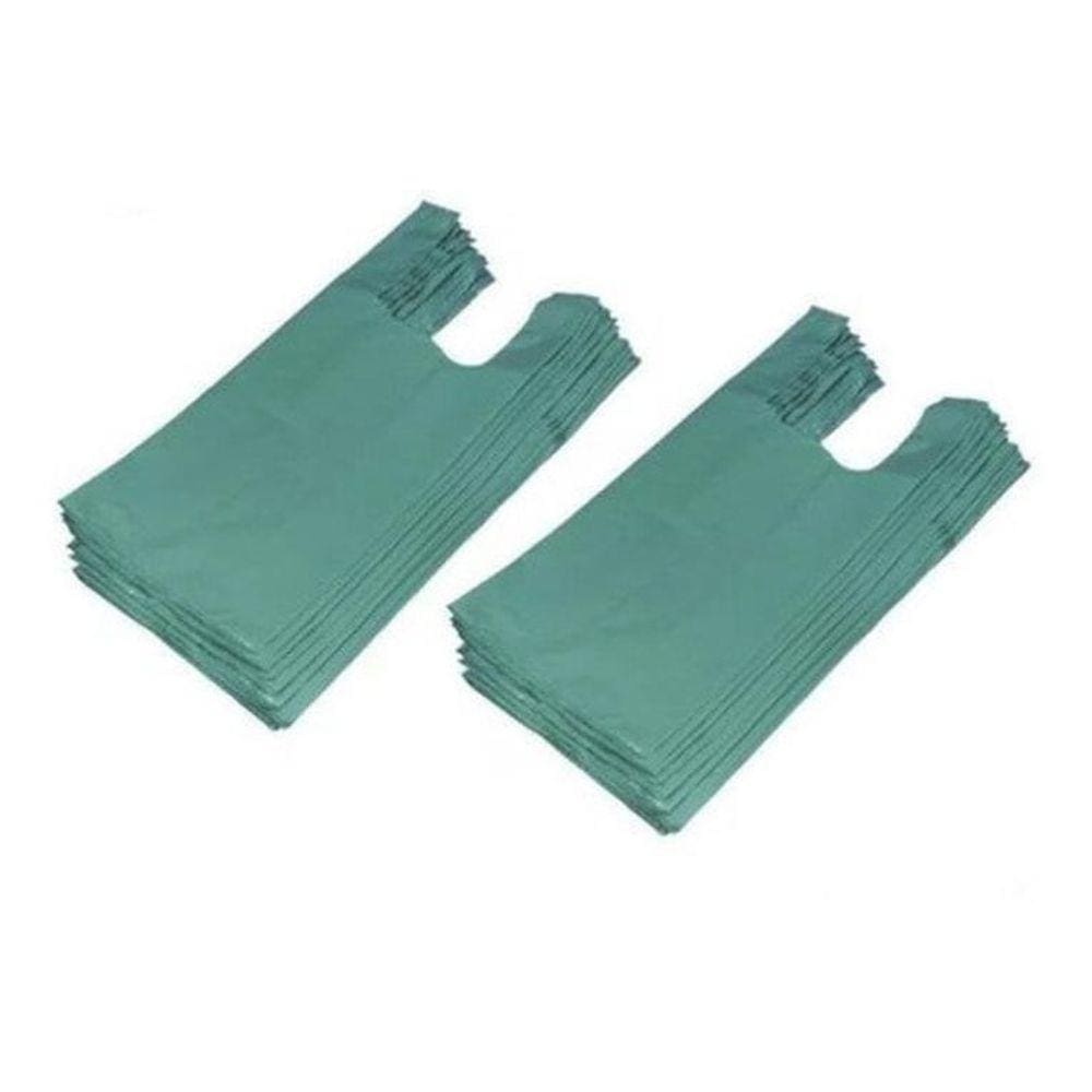 120 Sacolas Plasticas 60X80 Verde Reciclada Kit Oferta
