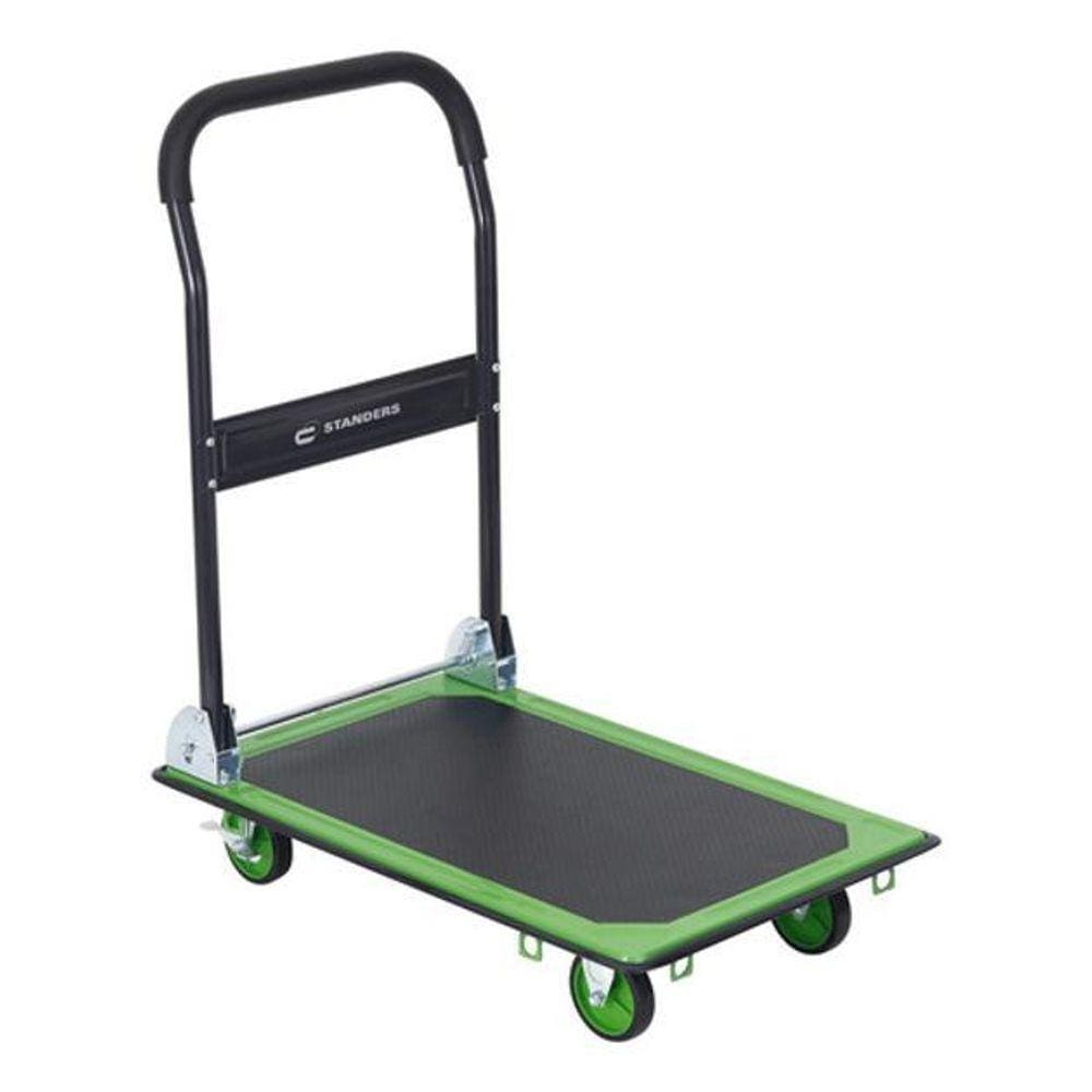 Carrinho De Carga Dobravel Plataforma 150Kg Aço Roda Maciça