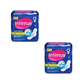 Kit 2 Absorvente Intimus Noturno Suave Abas 8 Un