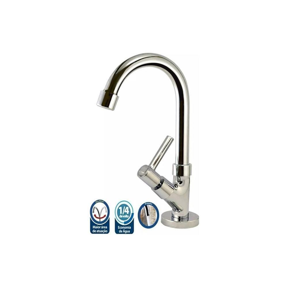 Torneira Banheiro + Engate Flexível + Válvula Click + Sifão