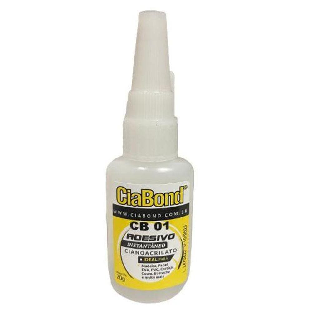 Cola Adesivo Instantâneo Cb 01 Ciabond 20G Anti Entupimento