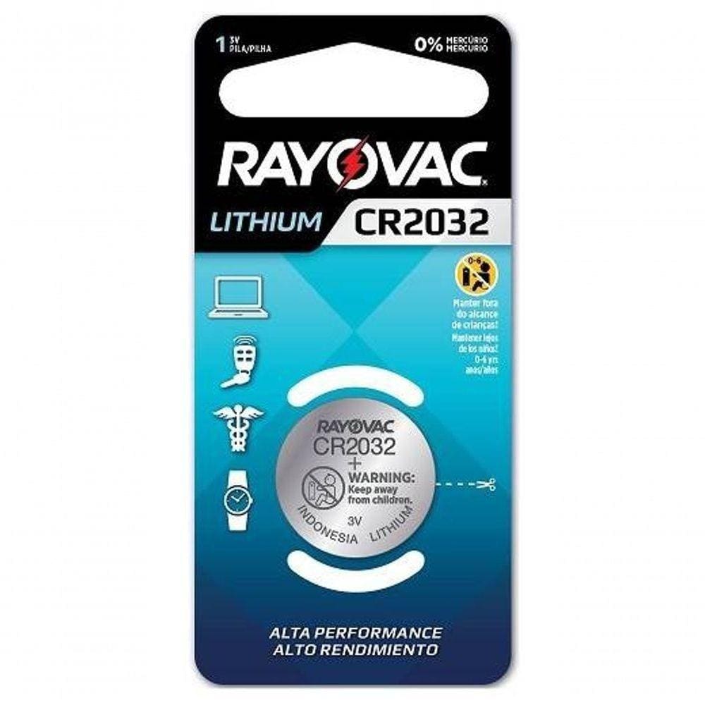 Pilha Elet Cr2032 Rayovac C-1 Unid.