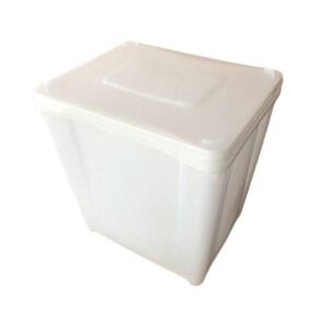 Pote Retangular 10 L Com Tampa - Kit Com 04 Peças