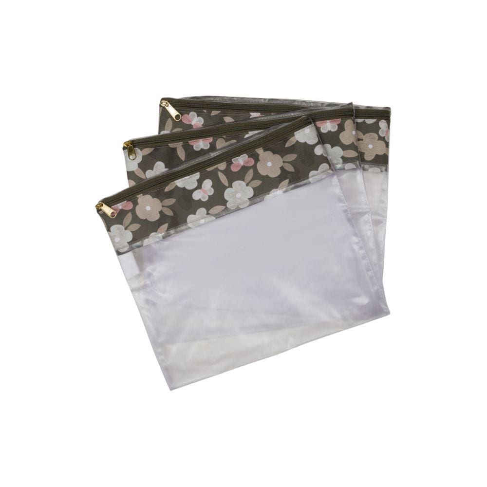 Conjunto 3 Saquinhos de Maternidade Borboleta Oliva - Masterbag