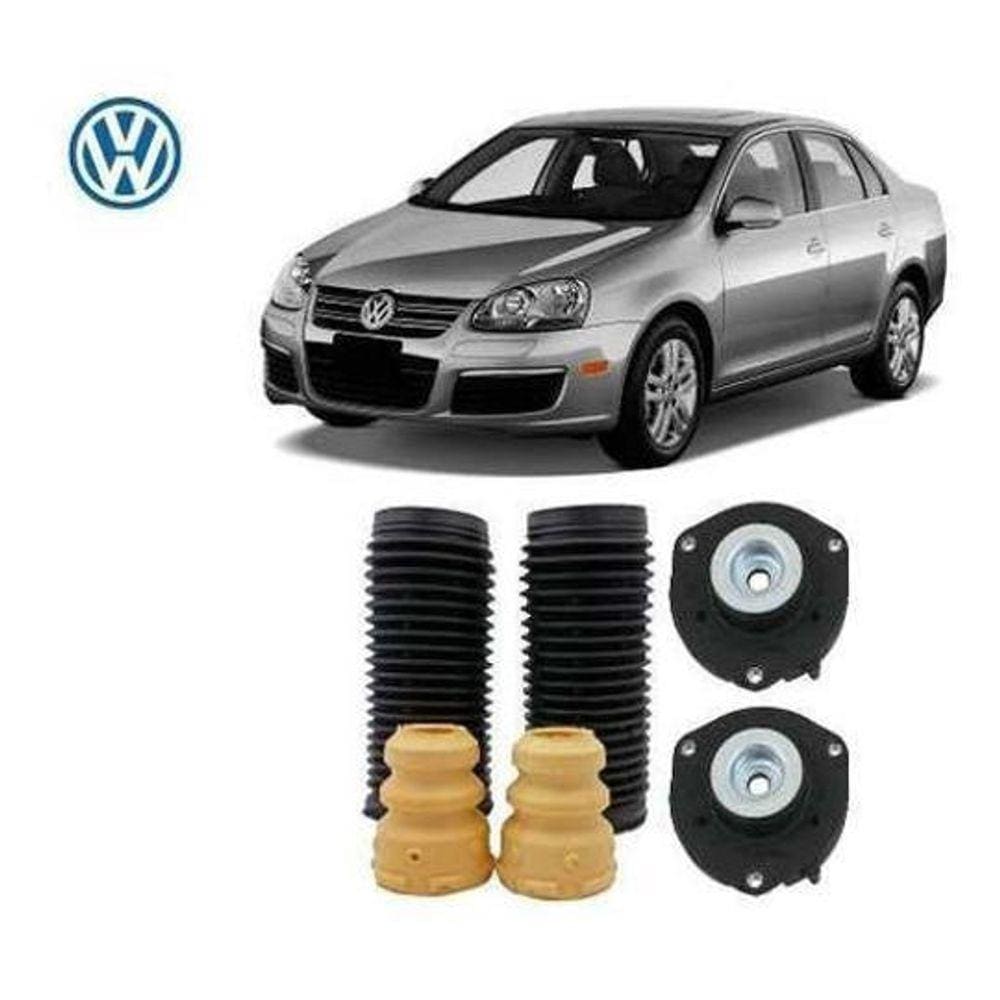 Par Kit Coxim Batente Amortecedor Dianteiro Jetta 2010 2011