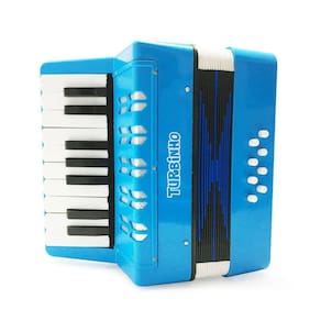 Acordeon Infantil 8 Baixos Turbo 104.Lb 17 Teclas Azul Claro