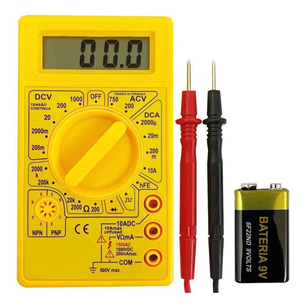Multímetro Digital Profissional Com Cabo De Teste