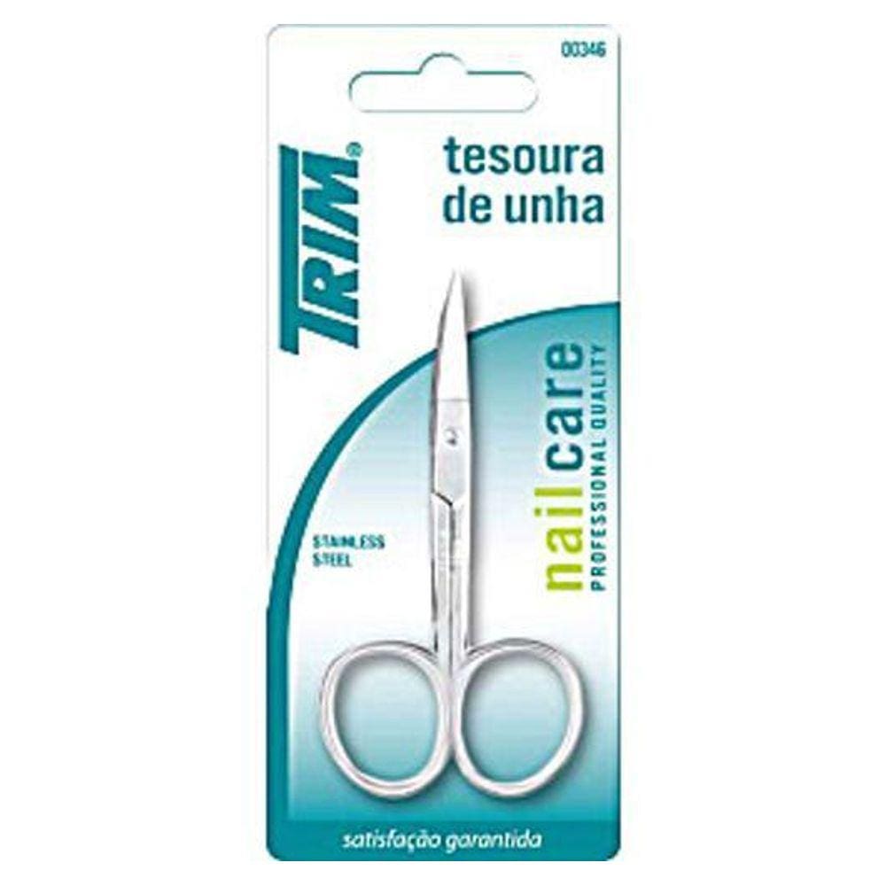 Tesoura Trim Para Unha Com Ponta Curva