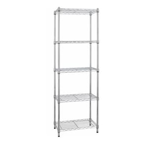 Estante Organização Multiuso Metal Cromado 180X60X35Cm - Aço
