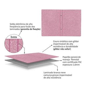 Album De Fotos 15X21/60 Glitter Pink Glamour Menina Princesa