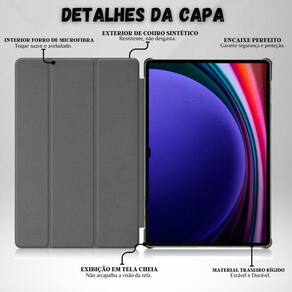 Case Couro Auto Sleep Para Samsung Galaxy Tab S9 11 Polegada