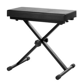 Banco Banqueta Portátil E Dobrável Piano/Teclado - Preto