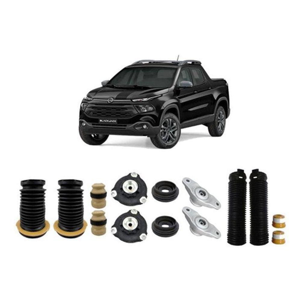 4 Kit Coxim Batente Dianteiro Traseiro Toro 2016 2017 2018