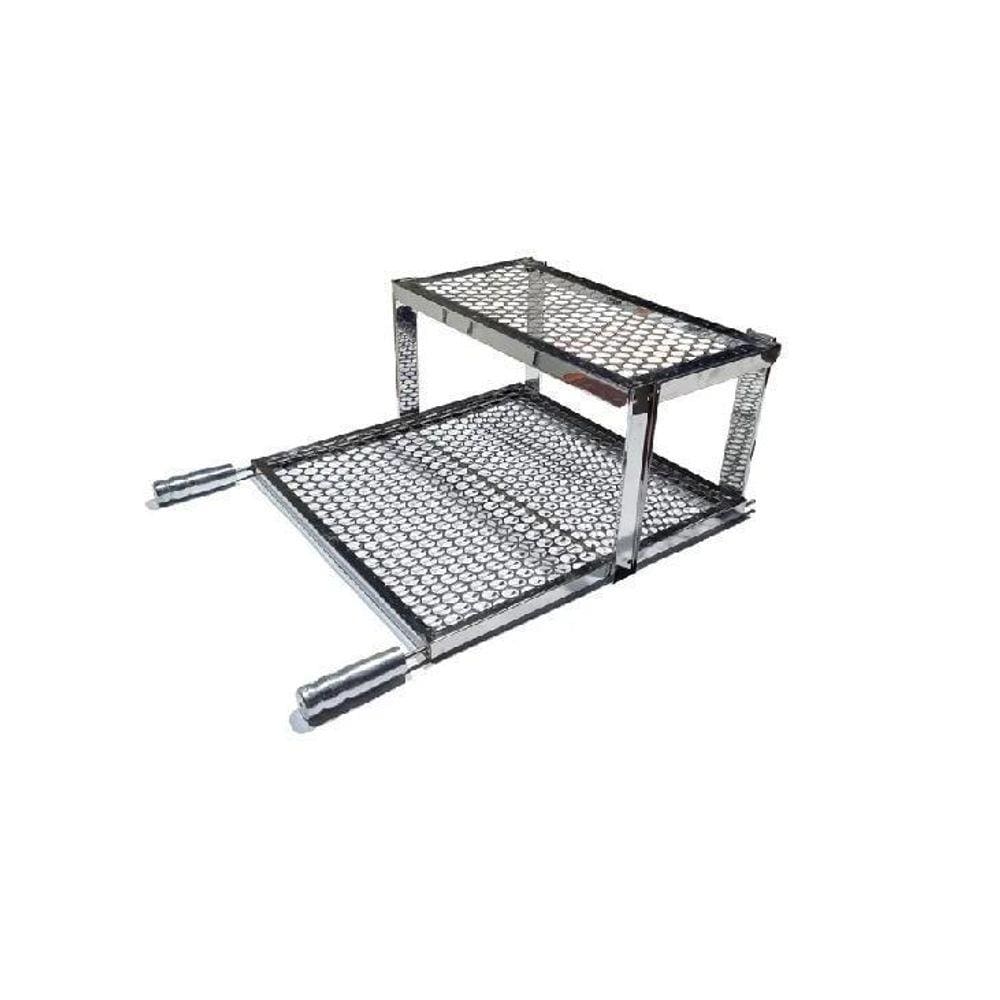 Grelha Inox Moeda 50X45 Com Descanso