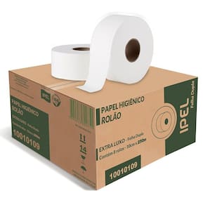 Papel Higienico Rolao Folha Dupla 100% Celulose 8X250M Ipel