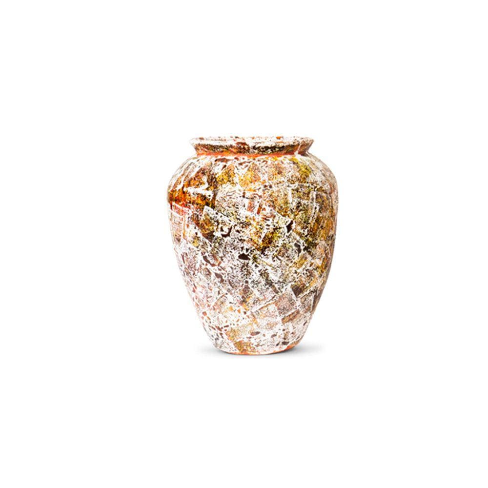 Vaso Decorativo de Cerâmica Vermelho Vulcânico 56x32cm