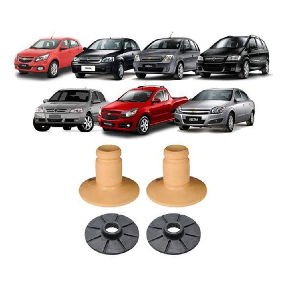 Par Batente + Calço Traseiro Astra Vectra Corsa Agile Vectra