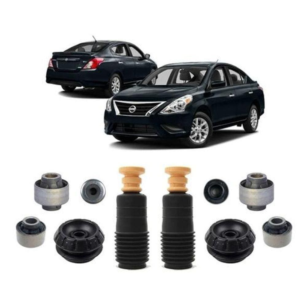 Kit 2 Coxim Batente Bucha Dianteira Versa 11 2 2013