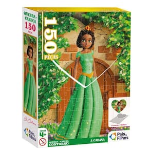 Quebra Cabeça Princesa Menina 150Pc Formato Coração A Cabana