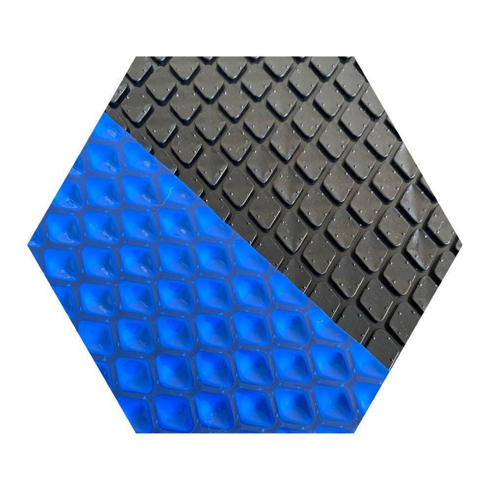 Manta Térmica Piscina 5,5X3 500 Micra Proteção Uv Black/Blue