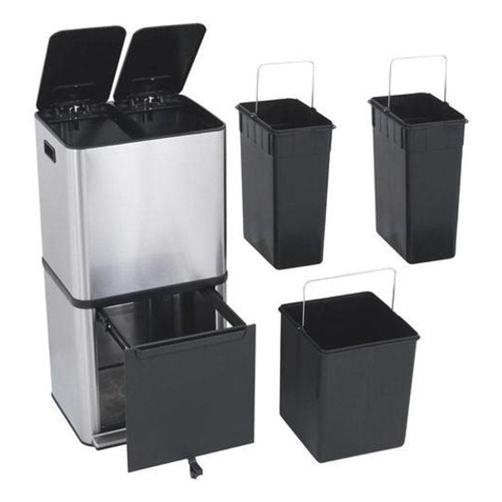 Lixeira Seletiva Smart 3 Compartimentos 50L Delineáreis-vos
