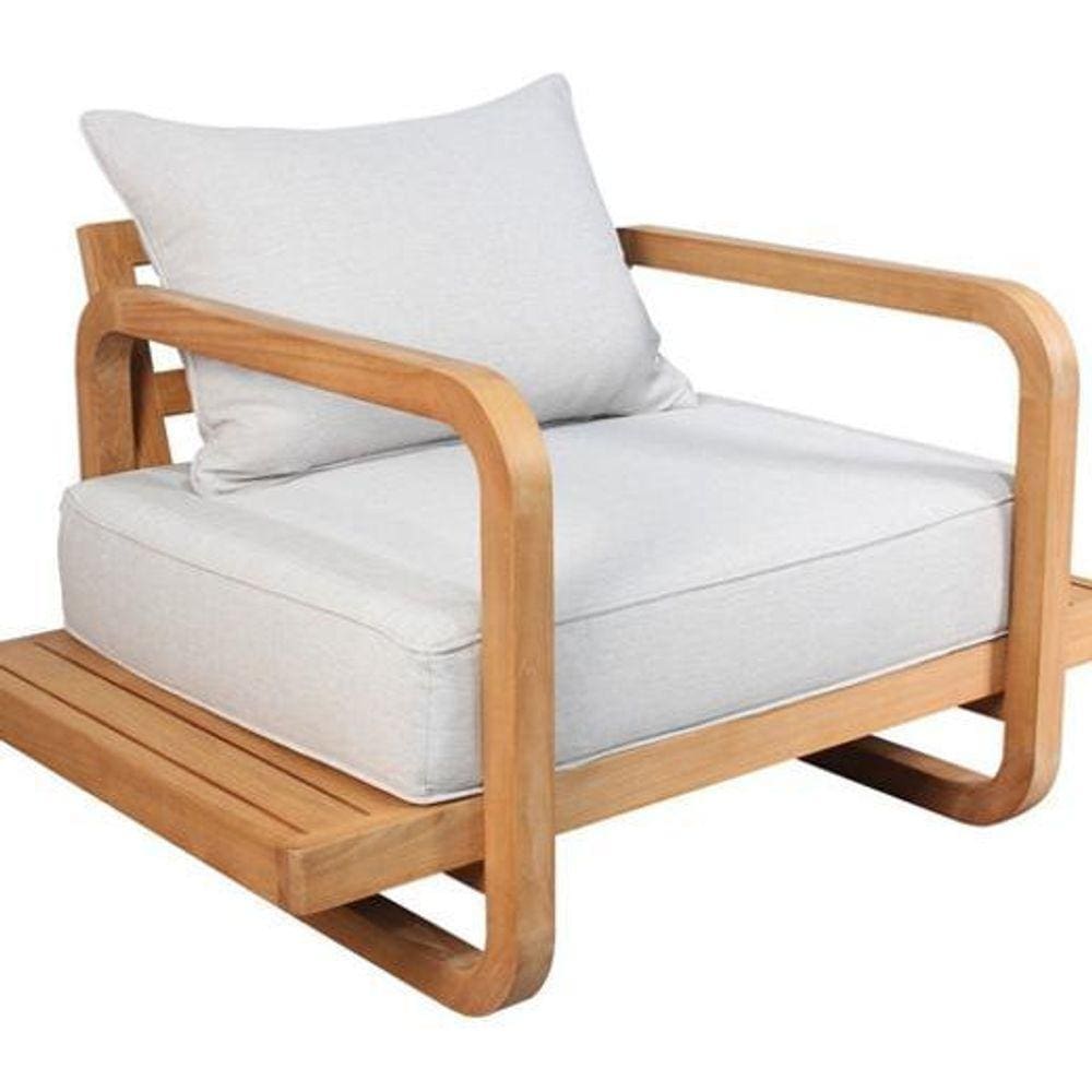 Poltrona Alta Sofisticação Tropicália 83X83Cm - Marrom-Claro