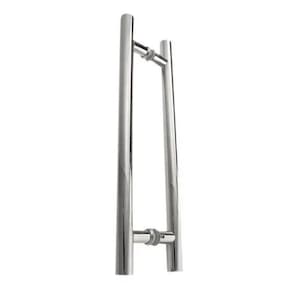 Puxador Tubular Aço Inox Redondo 45 Cm Porta Vidro Temperado