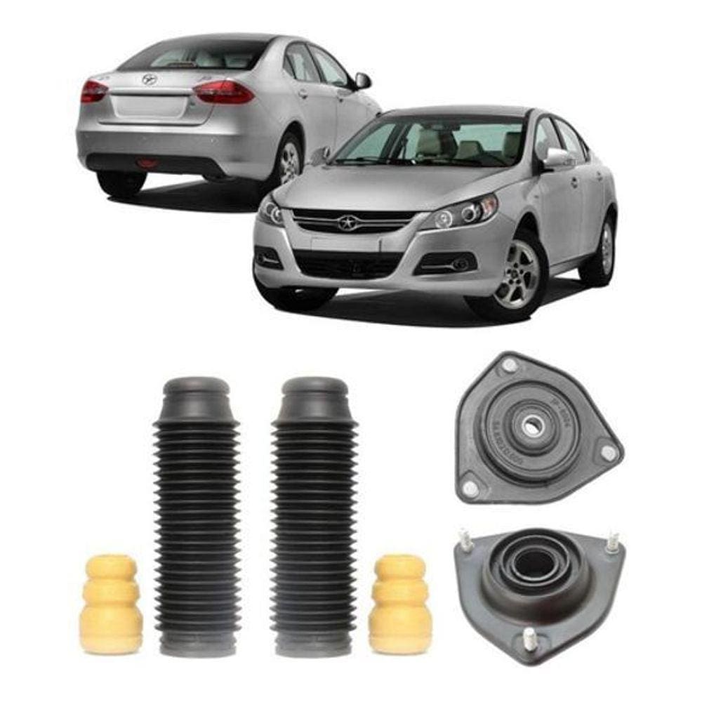 2 Kit Coxim Batente Coifa Dianteiro Jac J5 2012 2013 2014 15