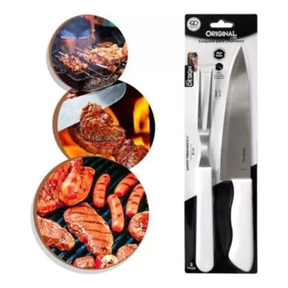 Conjunto Churrasco Kit Churrasco Faca E Garfo Line