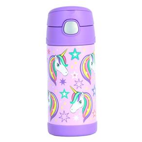 Garrafa Garrafinha Térmica Infantil Thermos 355Ml Unicórnio