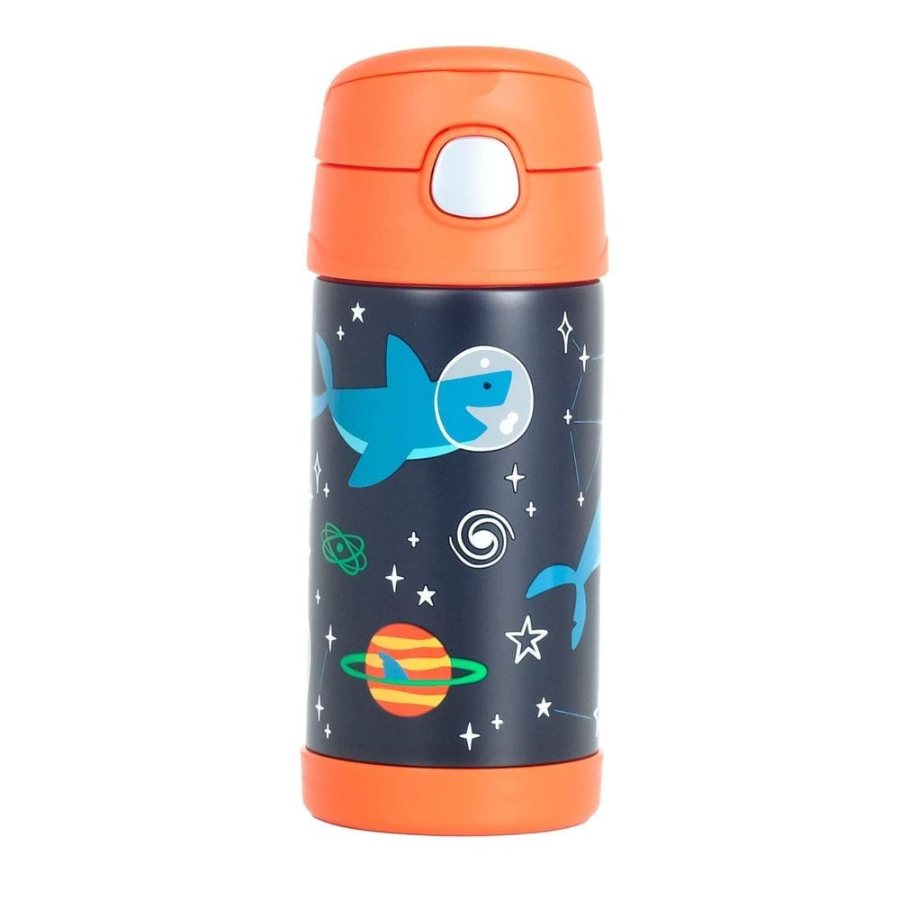 Garrafinha Térmica Infantil Thermos 355Ml Tubarão No Espaço