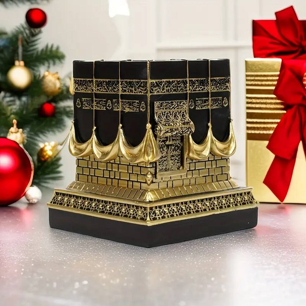 Ornamentos de decoração para casa Ornamentos de resina Kaaba