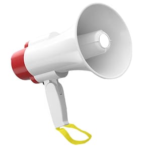Megafone Portatil Recarregável Com Sirene Musical E Gravador CBRN20577