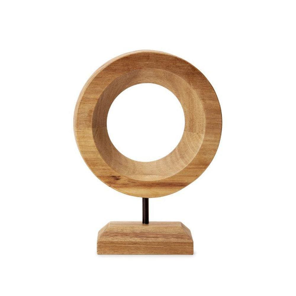 Escultura Decorativa Adorno Decoração Em Madeira