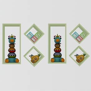 Nicho Kit C/ 6 Peças Organização E Decoração Quarto, Cozinha, Sala, Banheiro, Escritório Liz Fatutto Verde