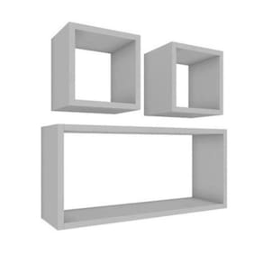 Nicho Kit C/ 6 Peças Organização E Decoração Quarto, Cozinha, Sala, Banheiro, Escritório Liz Fatutto Branco