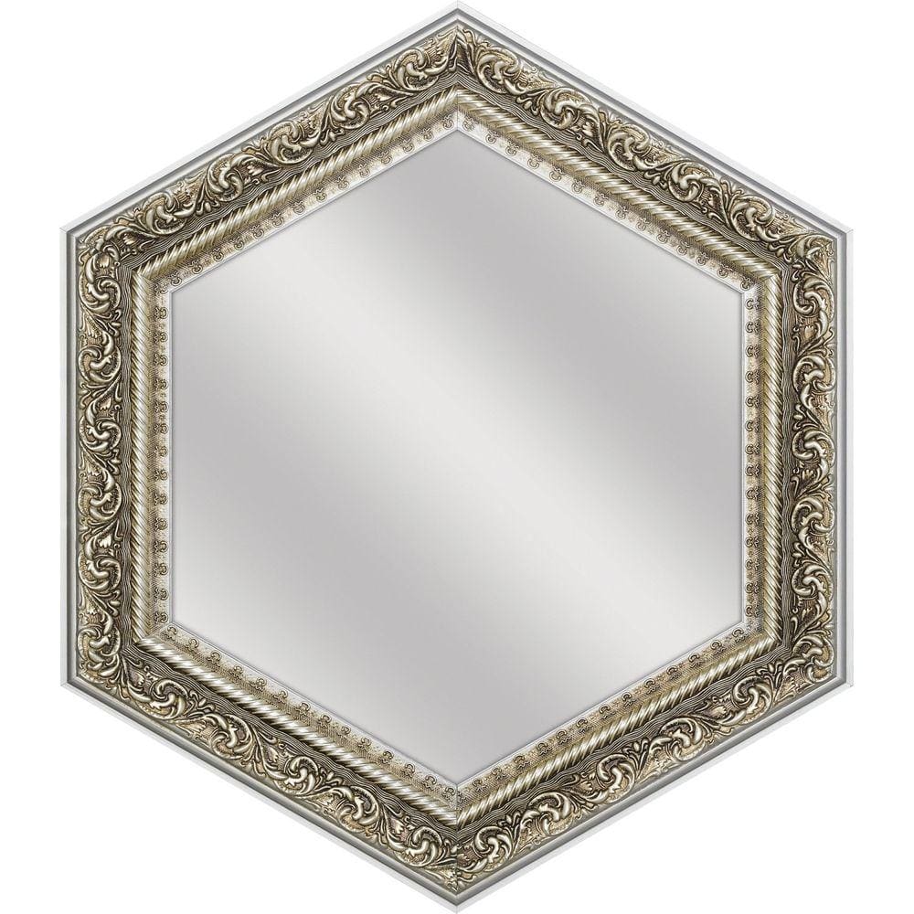 Espelho Sextavado 65x75cm RT04 BW Quadros Prata