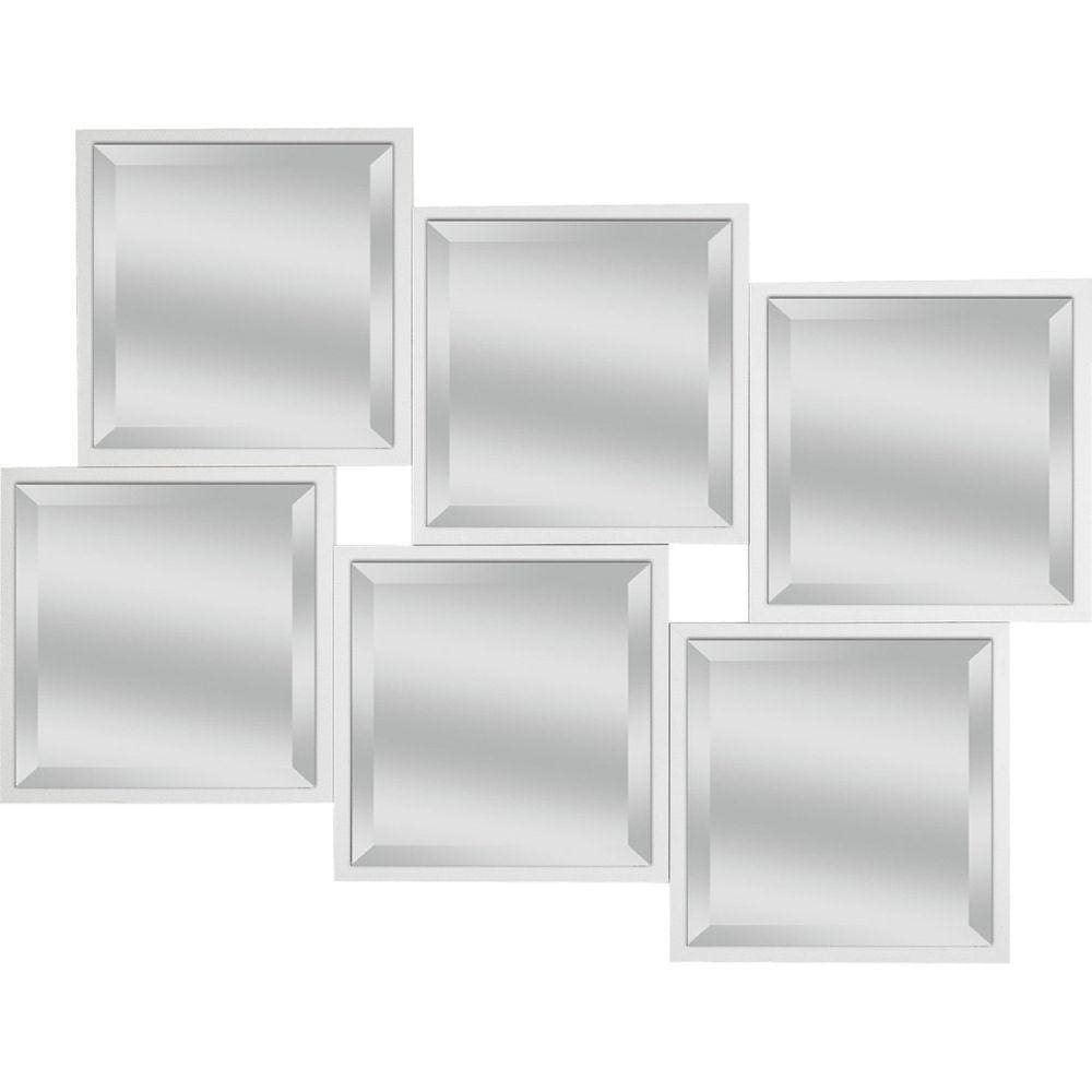 Espelho Degrau Mini com 6 unidades 30x30cm POP39 BW Quadros Branco