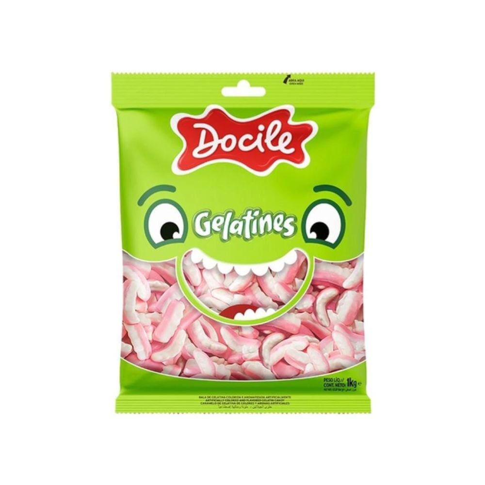 Bala de Gelatina Dentaduras Tipo Fini Docile 1Kg