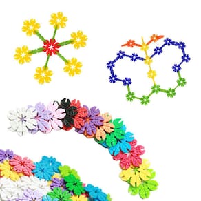 Brinquedo Montar Interativo Plástico Blocos Flocos