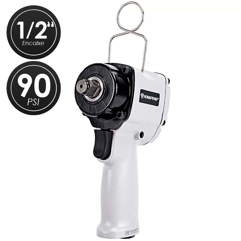 Chave De Impacto Pneumática 1/2 Pol 62kg Mini 90psi Rongpeng