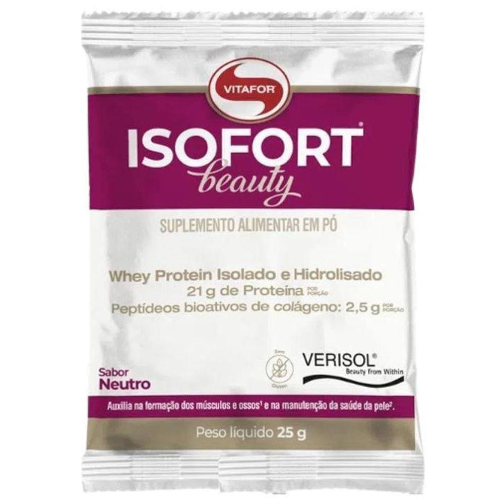 Kit 6X: Isofort Beauty Whey Protein Neutro Vitafor 25G
