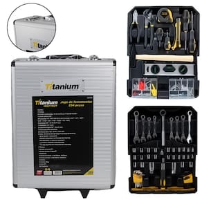 Kit Jogo E Maleta De Ferramentas 254 Peças 5729 Titanium