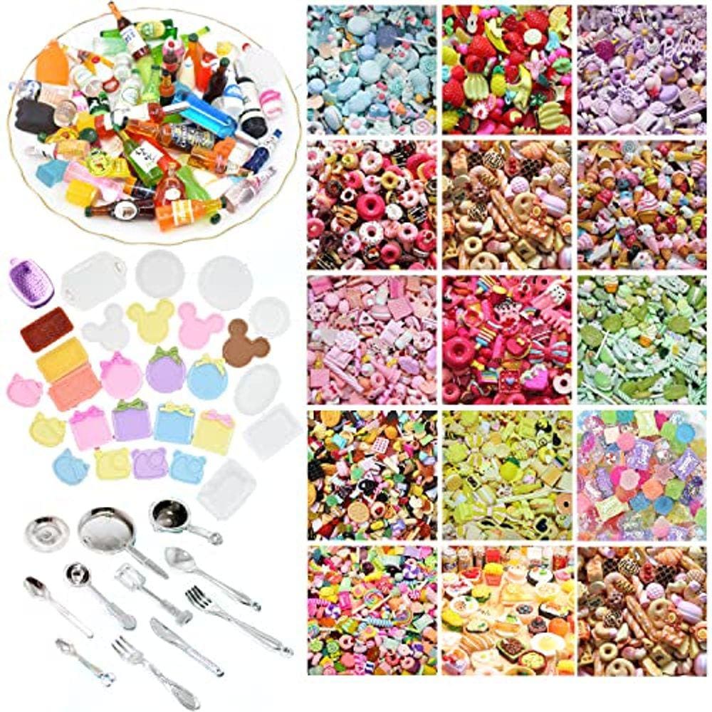 Acessórios para alimentos e bebidas em miniatura para a casa de bonecas Barbie